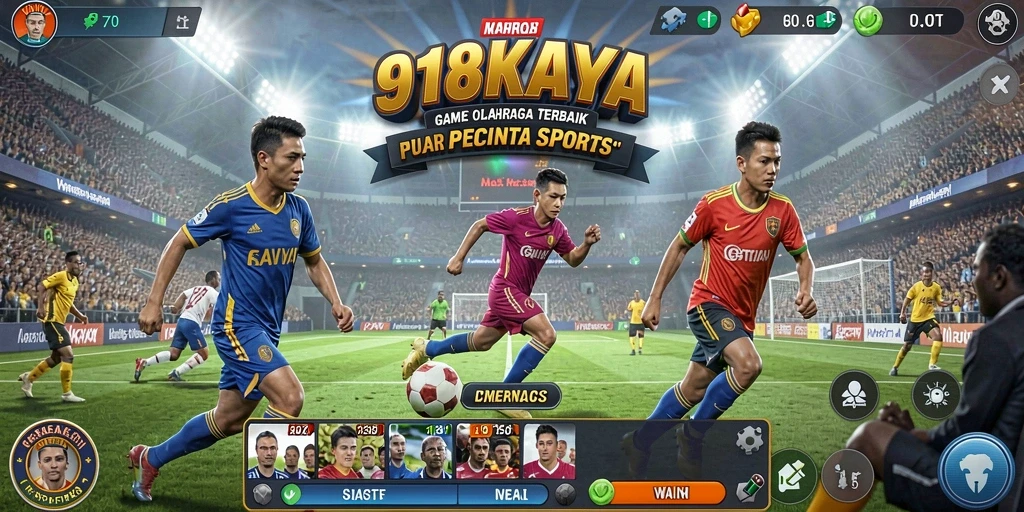Tampilan gameplay seru dari 918KAYA yang menangkap momen penting olahraga.