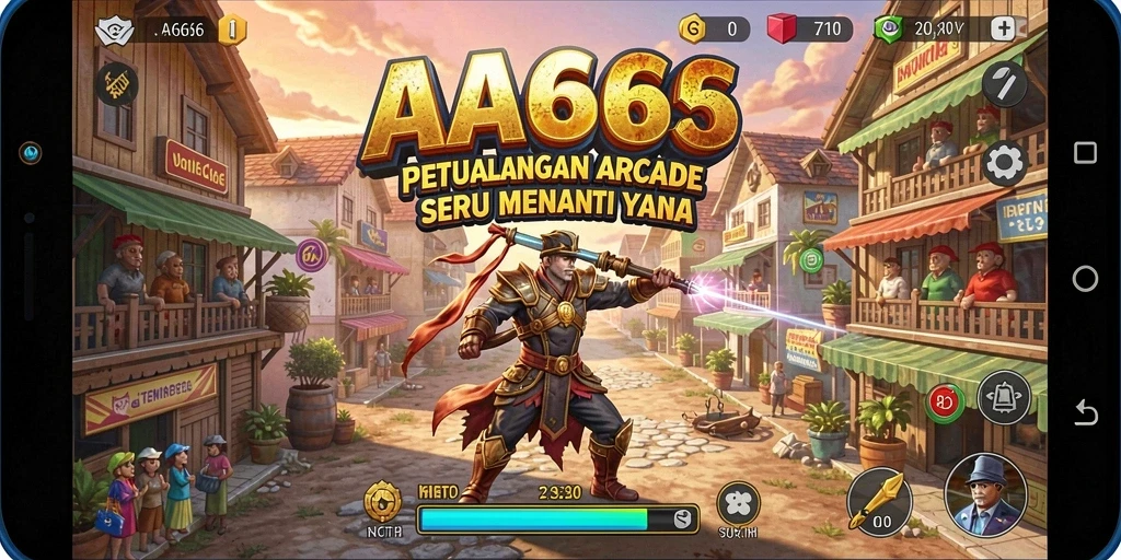 Tampilan gameplay seru dari game Arcade AA666 yang menantang.