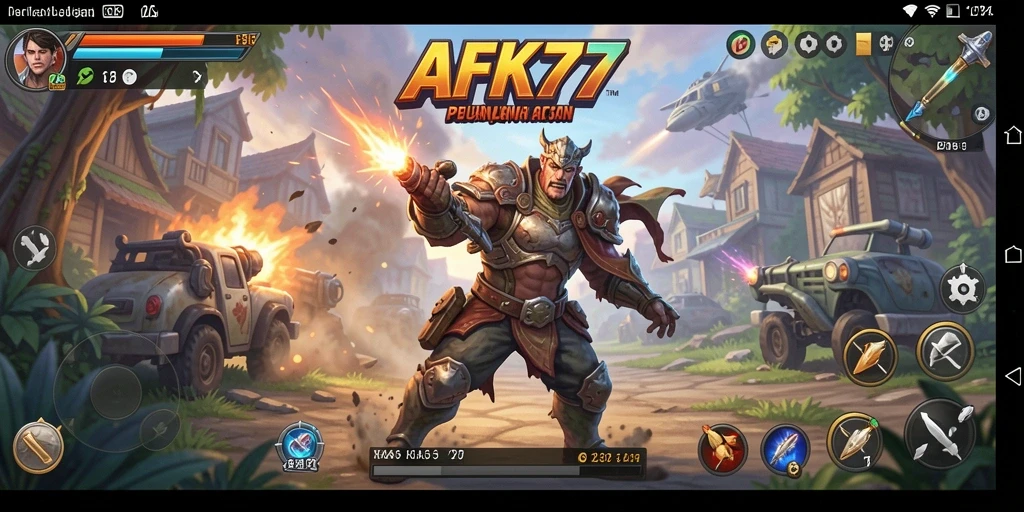 Tangkapan layar AFK77 menampilkan aksi pertempuran yang mendebarkan.