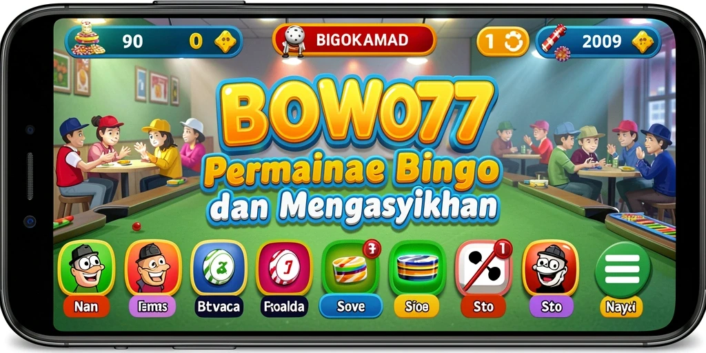 Screenshot gameplay seru dari BOWO77 yang menampilkan suasana Bingo.