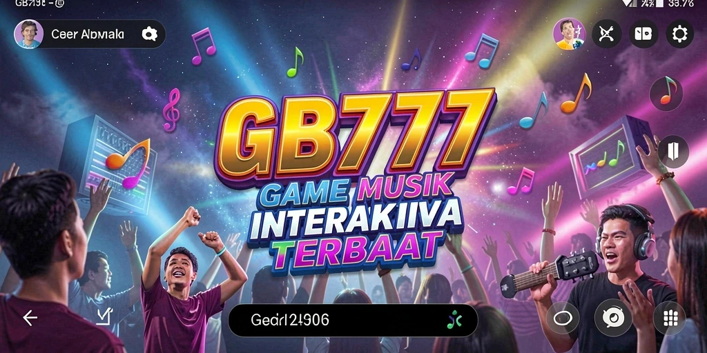 Tampilan gameplay GB777 dengan interaksi musik yang seru.