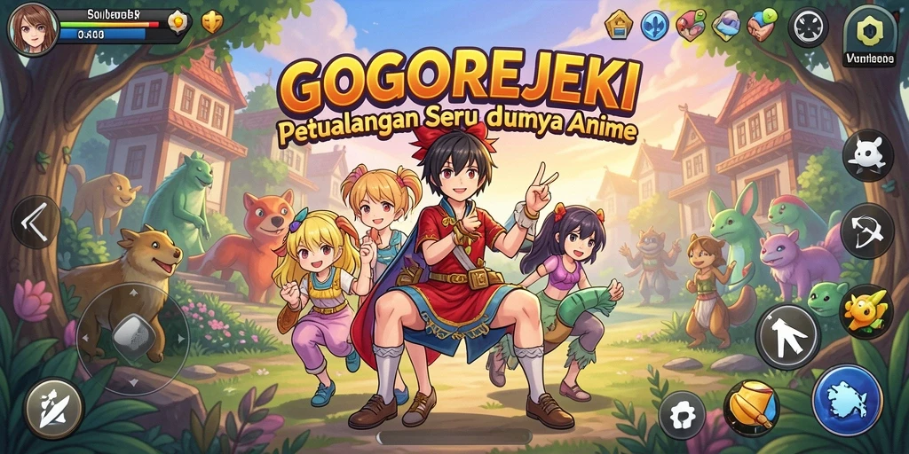 Tampilan gameplay seru yang penuh dengan aksi anime.