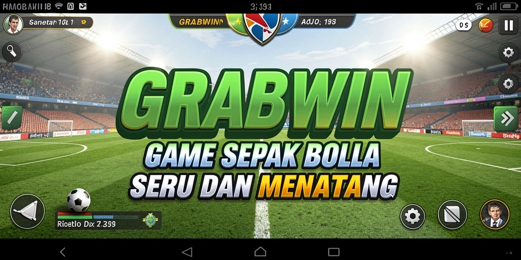 Tampilkan gameplay mendebarkan dalam pertandingan sepak bola.