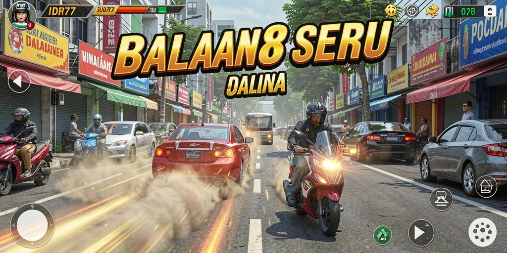Tampilan gameplay seru IDR77 dengan aksi balapan yang mendebarkan.
