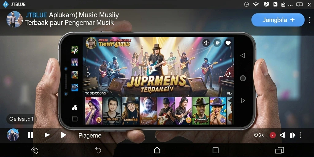Tampilan gameplay JTBLUE saat menikmati musik dengan interaktif.