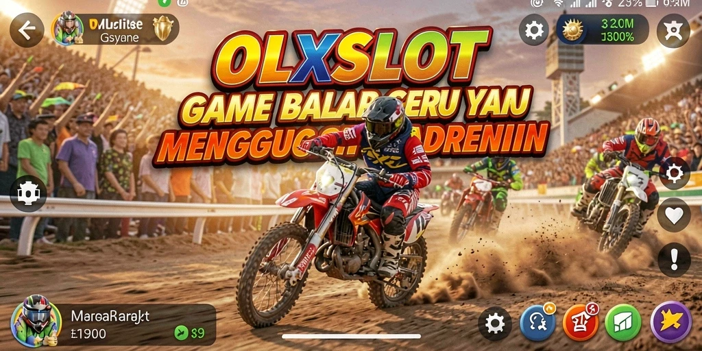Tampilan gameplay balap yang mendebarkan di OLXSLOT.