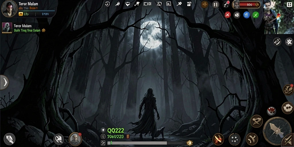Gameplay menegangkan dengan suasana gelap yang mencekam.