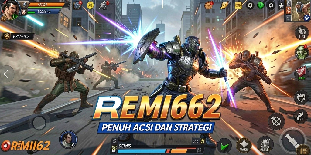Screenshot gameplay REMI62 menampilkan pertarungan intens dan grafik yang menawan.