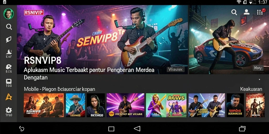 Screenshot gameplay RSNVIP8 yang menampilkan fitur musik interaktif.