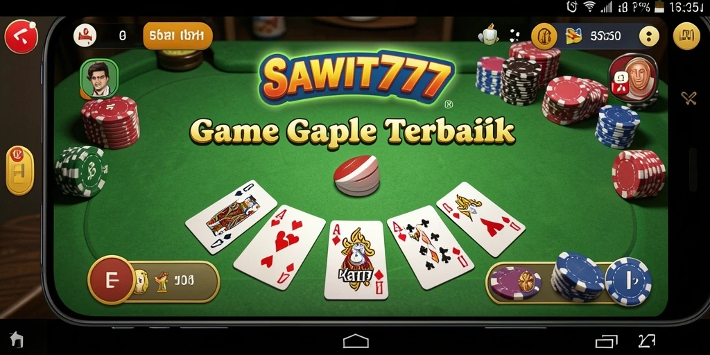 Tampilan menarik dari gameplay Gaple di SAWIT777.
