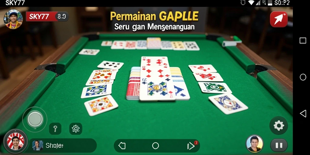 Tampilan screenshot dari permainan Gaple yang seru di SKY77.