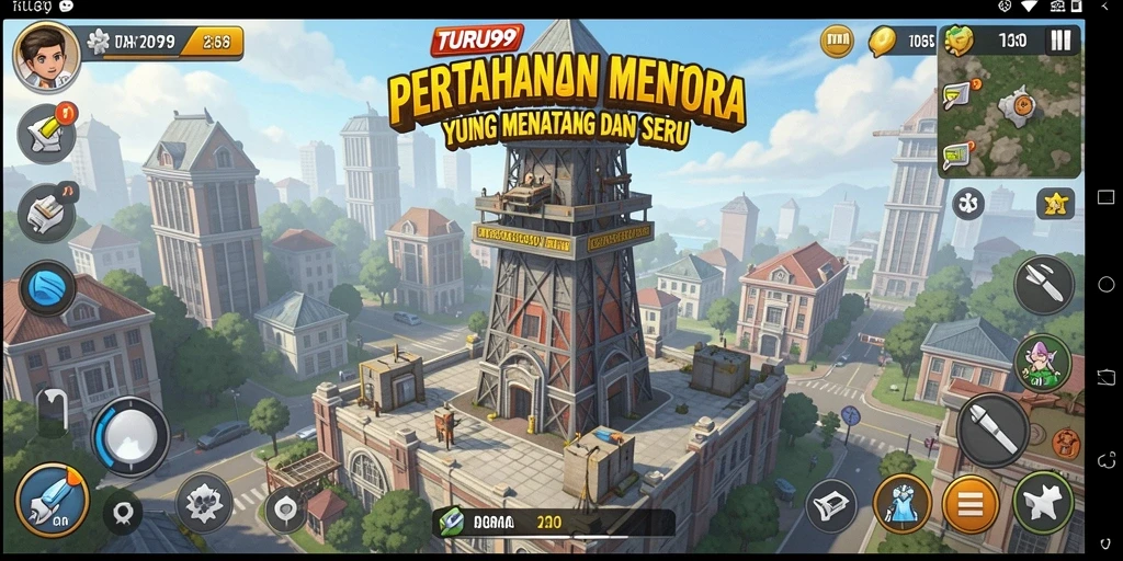 Gameplay seru TURU99 dengan menara yang strategis dan musuh yang menantang.