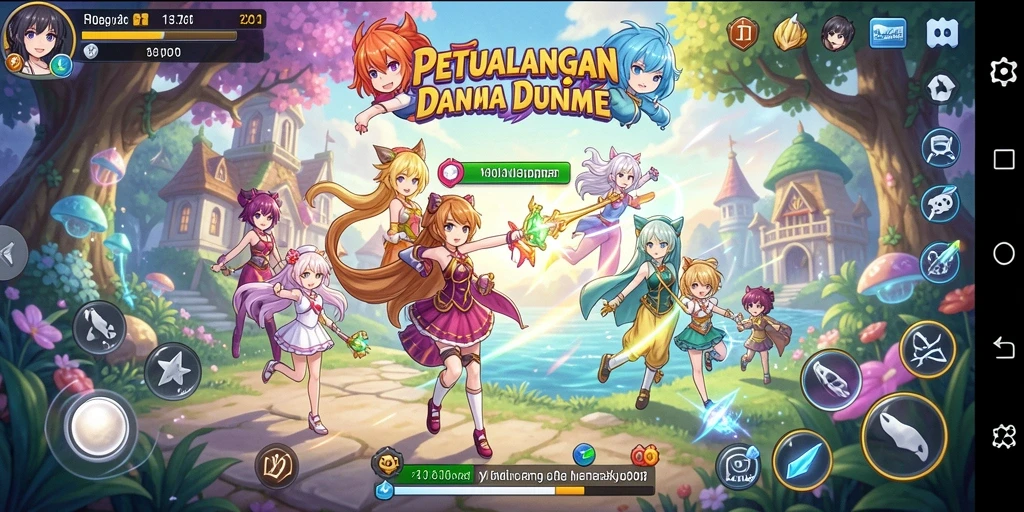 Menampilkan gameplay seru dengan karakter anime yang memukau.