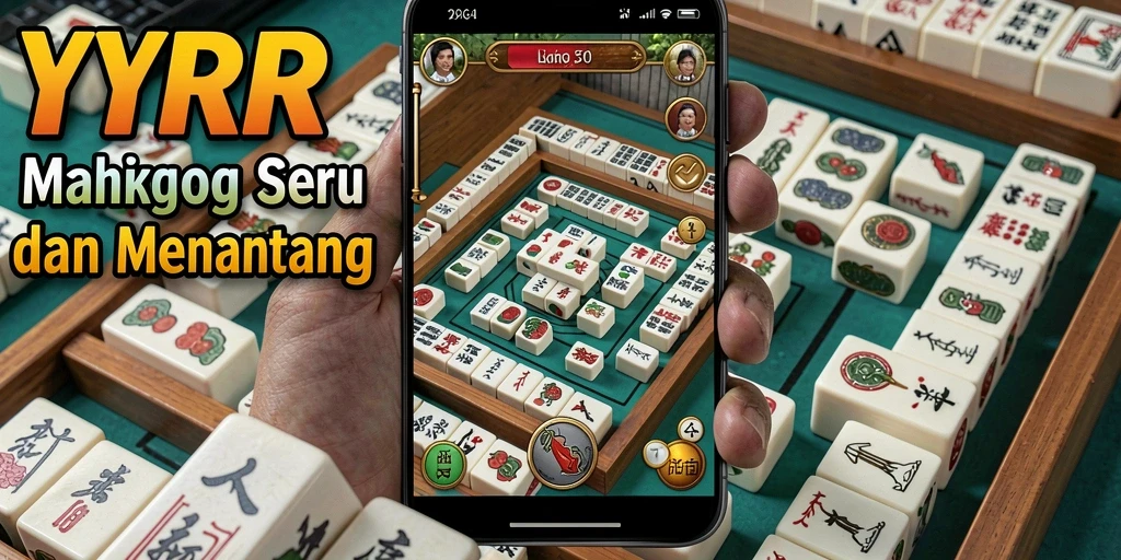 Gameplay seru Mahjong di aplikasi YYRR, grafis memukau dan tantangan strategis.